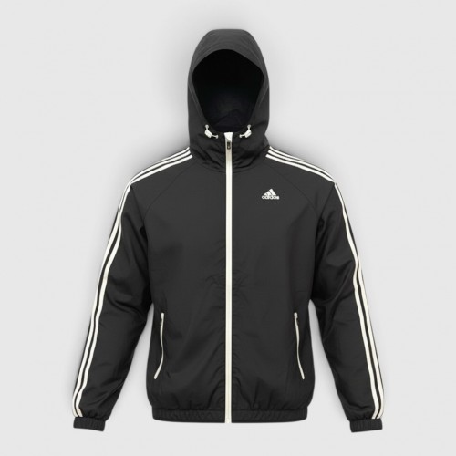 Adidas Αντιανεμικό Τζάκετ Μαύρο με Λευκές Ρίγες /pre owned